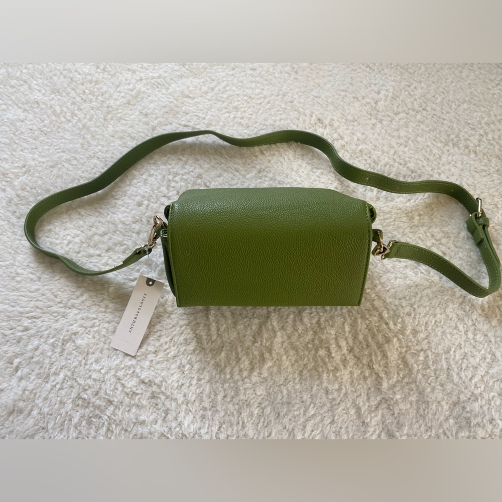 Anthropologie Green Leather purse